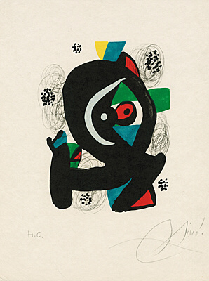 Joan Miró, Blatt 2 aus "La Mélodie Acide" (Patrick Waldberg), Mourlot, Cramer 1213, 248.2