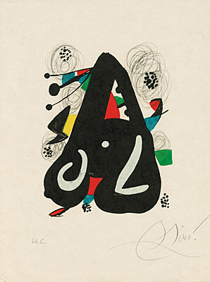 Joan Miró, Blatt 9 aus "La Mélodie Acide" (Patrick Waldberg), Mourlot, Cramer 1220, 248.9