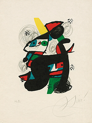 Joan Miró, Blatt 11 aus "La Mélodie Acide" (Patrick Waldberg), Mourlot, Cramer 1222, 248.11