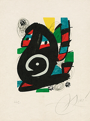 Joan Miró, Blatt 14 aus "La Mélodie Acide" (Patrick Waldberg), Mourlot, Cramer 1225, 248.14