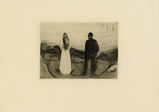 Edvard Munch, "Zwei Menschen. Die Einsamen", Woll 13 b VI