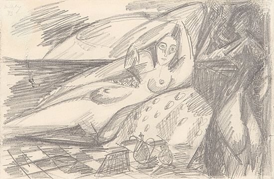 Ernst Wilhelm Nay, "Exotische Prinzessin", Claesges 43-074