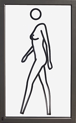 Julian Opie, "Sara walking naked"