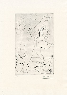 Pablo Picasso, "Jeu sur la plage" / "Baigneuses au Ballon. III", Bloch 254, Baer 293 B.b