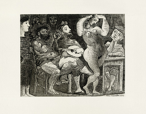 Pablo Picasso, "Au Cabaret" / "En la Taberna. Pêcheurs catalans en bordée", Bloch 286, Baer 439 B. d.2