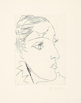 Pablo Picasso, "Portrait de Dora Maar au chignon. II", Bloch 292, Baer 612 C.a. (von D)
