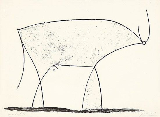 Pablo Picasso, "Le Taureau", Bloch 389, Mourlot 17