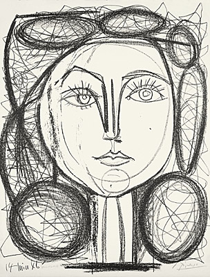 Pablo Picasso, "Françoise", Bloch 400, Mourlot 44