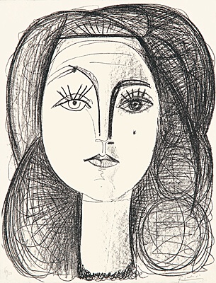 Pablo Picasso, "Francoise",Bloch, Mourlot, Rau, Gauss 401, 45, 140, 152