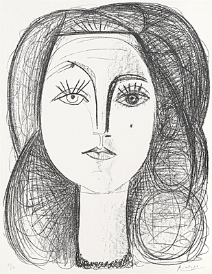 Pablo Picasso, "Françoise",Bloch, Mourlot, Rau, Gauss 0401, 45, 140, 152