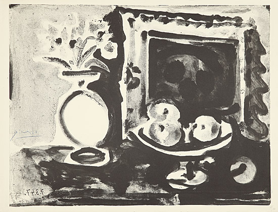 Pablo Picasso, "Grande nature morte au compotier", Bloch, Mourlot 0425, 73