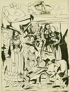 Pablo Picasso, "David et Bethsabée",Bloch 439, Gauss 202, Mourlot 109, Rau 184