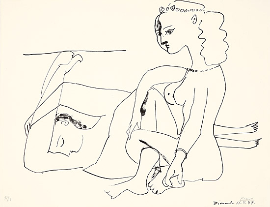 Pablo Picasso, "Femmes sur la plage", Bloch, Mourlot 0452, 101