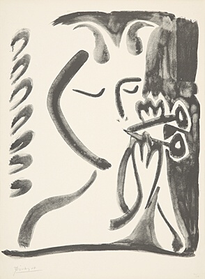 Pablo Picasso, "Faune musicien no. 3",Bloch 521, Mourlot 114
