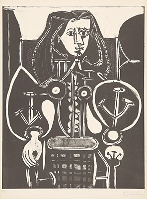 Pablo Picasso, "Femme au fauteuil no. 4", Bloch, Mourlot 588, 137