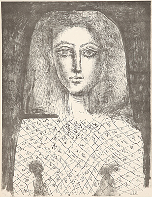 Pablo Picasso, "Le corsage à carreaux", Bloch, Mourlot 601, 175bis