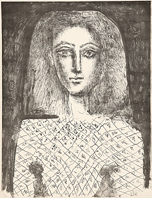 Pablo Picasso, "Le corsage à carreaux", Bloch 601, Mourlot 175bis