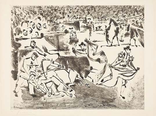 Pablo Picasso, "Le picador blessé", Bloch, Baer 693, 895 B.a.