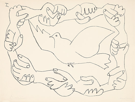 Pablo Picasso, "Les mains liées I, Bloch 708, Mourlot 210