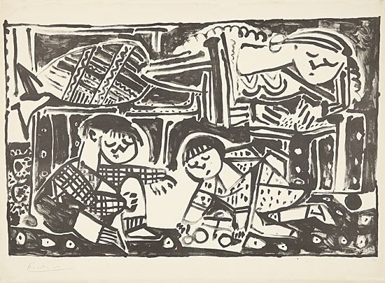 Pablo Picasso, "La mère et les enfants",Bloch 739, Mourlot 239