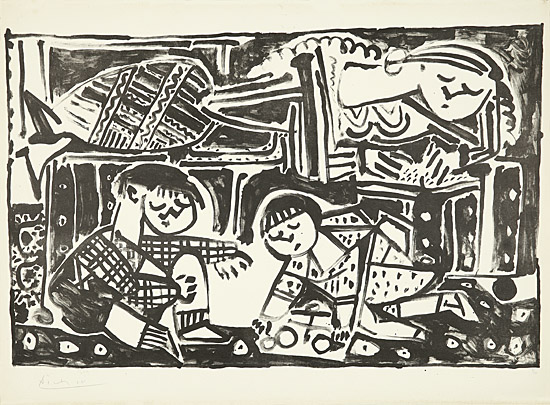 Pablo Picasso, "La mère et les enfants", Bloch 739, Mourlot 239