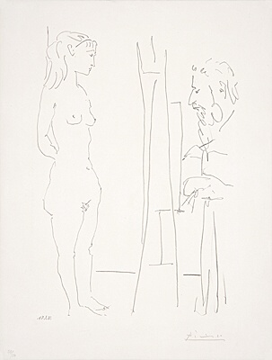 Pablo Picasso, "La pose nue",Bloch, Gauss, Mourlot, Rau 761, 649, 255, 598