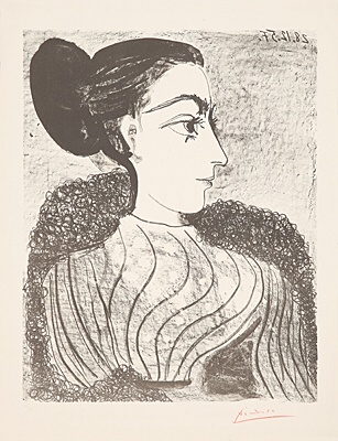 Pablo Picasso, "Femme au chignon",Bloch 853, Mourlot 310