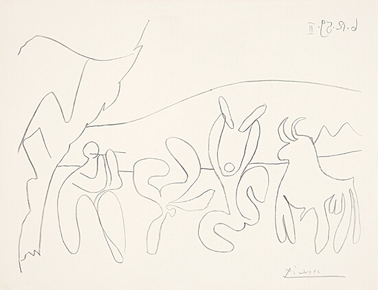 Pablo Picasso, "Bacchanale, II",Bloch 902, Mourlot 329