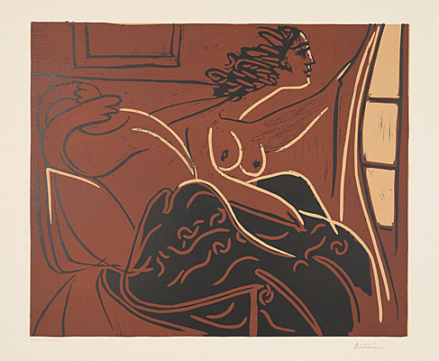 Pablo Picasso, "Femme regardant par la fenêtre" "Deux femmes au réveil",Bloch, Baer 0925, 1249 II B.a.