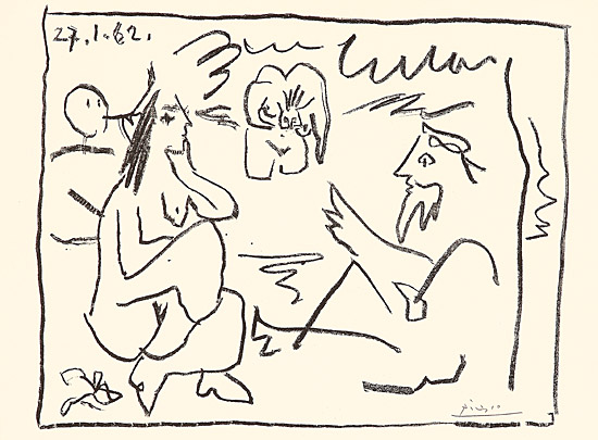 Pablo Picasso, "Le déjeuner sur l'herbe", Bloch 1024, Cramer 118, Mourlot 352