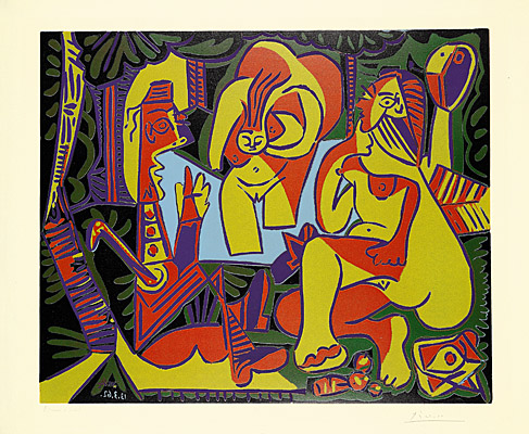 Pablo Picasso, "Le déjeuner sur l'herbe" (Frühstück im Freien), Bloch, Baer 1027, 1287 V B.b