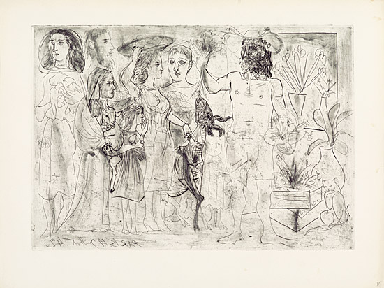 Pablo Picasso, "Paris, 14 Juillet 42", 5. Zustand, Baer 682 V B.a.