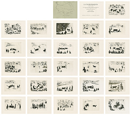 Pablo Picasso, "La Tauromaquia o Arte de torear" (José Delgado alias Pepe Illo), Bloch, Baer, Cramer 0950-976, 970-996, 100
