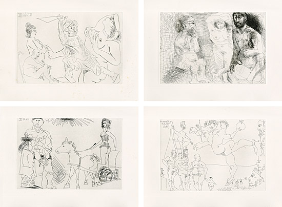 Pablo Picasso, "El entierro del Conde de Orgaz" (Alberti und Picasso), Cramer 146, Baer 667, 1377-1388 Bloch 1465-1477