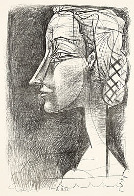 Pablo Picasso, "Portrait de Madame X", Mourlot 242