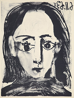 Pablo Picasso, "Tête de femme" (Frauenkopf), Mourlot 395