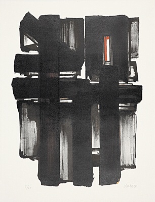 Pierre Soulages, "Lithographie No. 2",Encrevé/Miessner Kat. Nr. 045