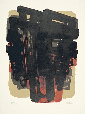 Pierre Soulages, "Lithographie No. 8",Encrevé/Miessner Kat. Nr. 52