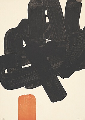 Pierre Soulages, "Lithographie No. 24b",Encrevé/Miessner Kat. Nr. 072