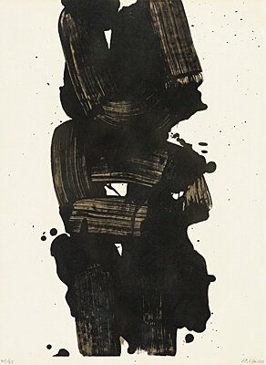 Pierre Soulages, "Lithographie No. 25", Encrevé/Miessner Kat. Nr. 73
