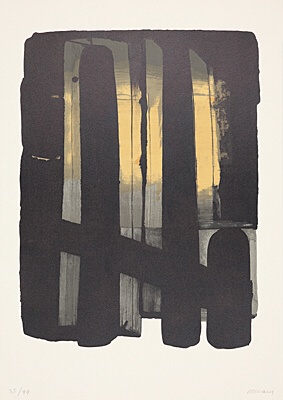 Pierre Soulages, "Lithographie No. 38",Encrevé/Miessner Kat. Nr. 087