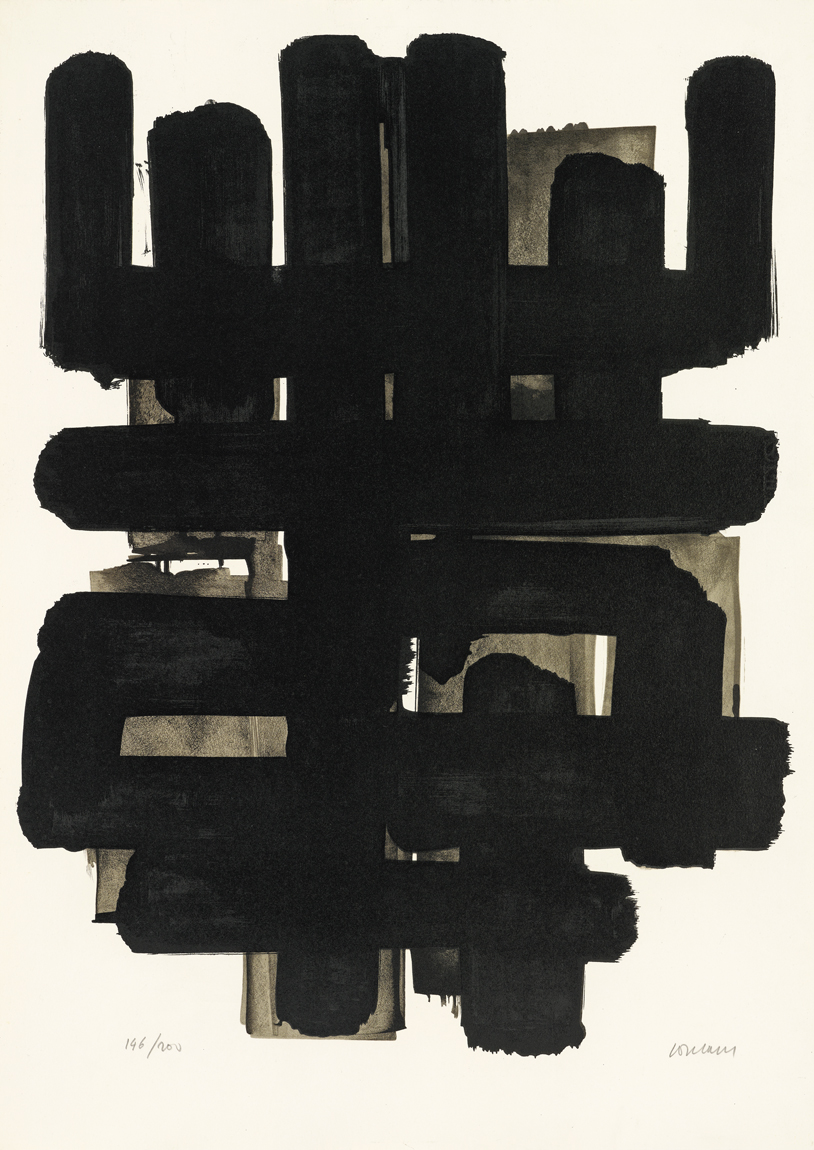 Pierre Soulages, "Lithographie No. 3", Encrevé/Miessner Kat. Nr. 46