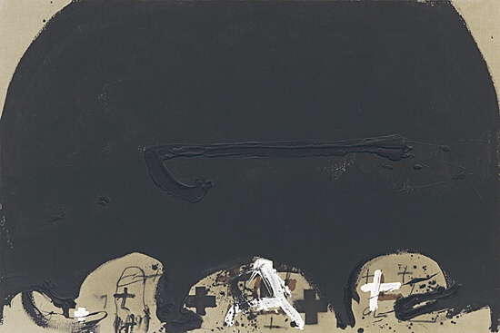 Antoni Tàpies, "Negre amb corbes",Agustí 5813