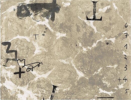 Antoni Tàpies, "Números i T", Galfetti/Homs 1688