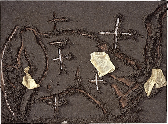 Antoni Tàpies, "Tres draps", Agustí 7436