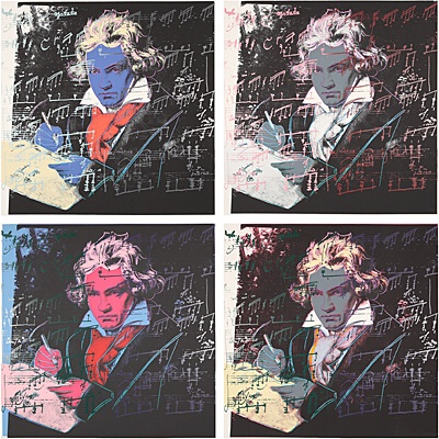 Andy Warhol, "Beethoven",Feldman/Schellmann II.390 - II.393