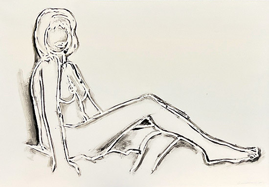 Tom Wesselmann, "Monica Sitting, One Leg on the Other", Registration number P90L06